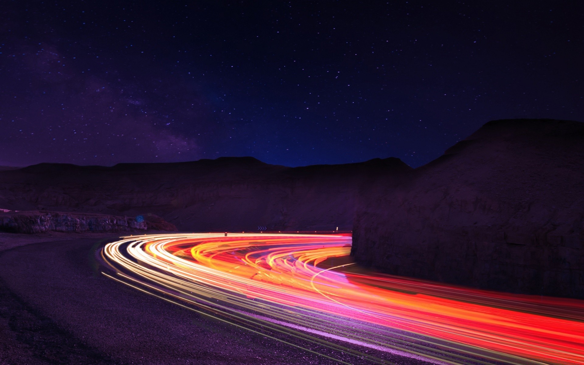 creativo strada autostrada sfocatura sistema di trasporto sera crepuscolo veloce viaggi traffico luce luna cielo traffico fotografia guida