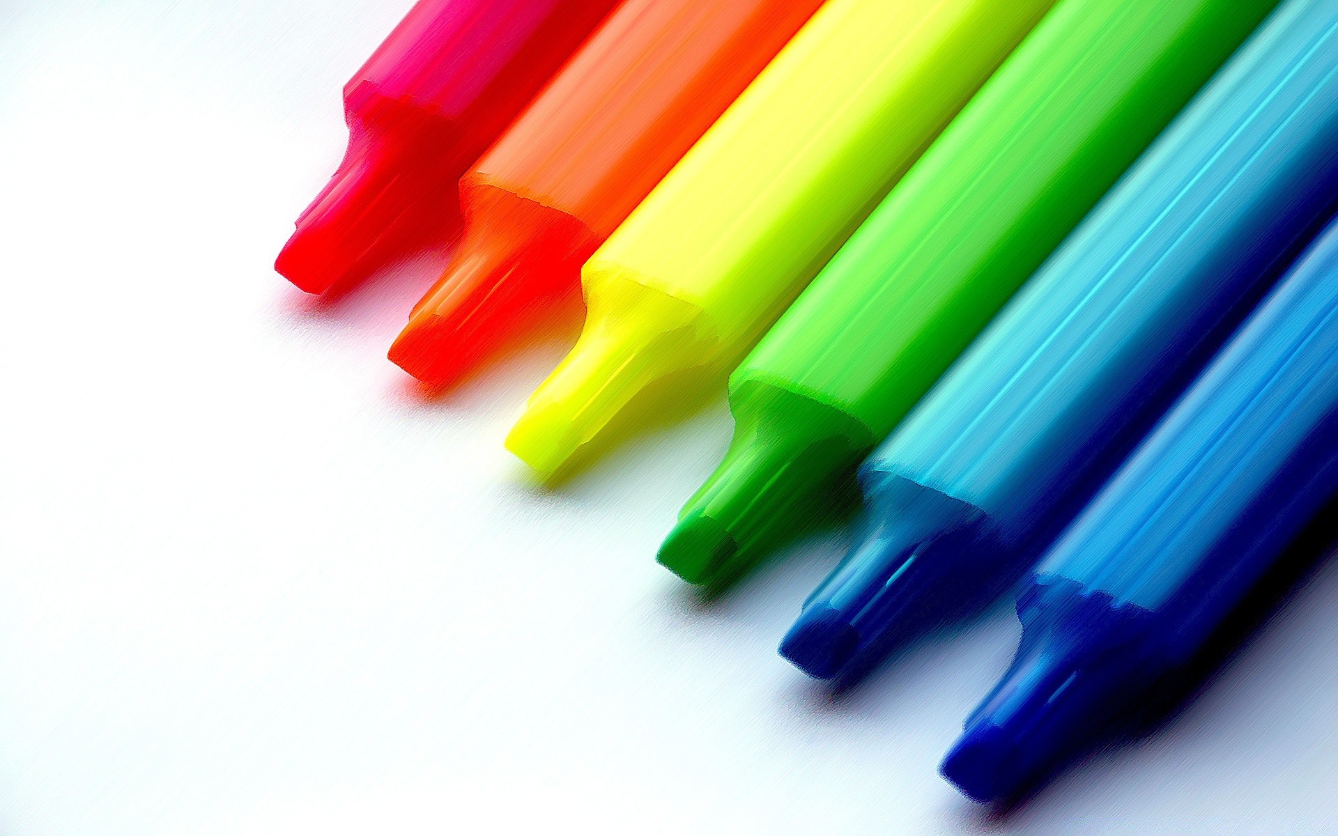 pintura brillante moteado estera lápiz composición creatividad marcador educación tinta escuela agudo arco iris plástico tablero resaltar color brillante aislado niño