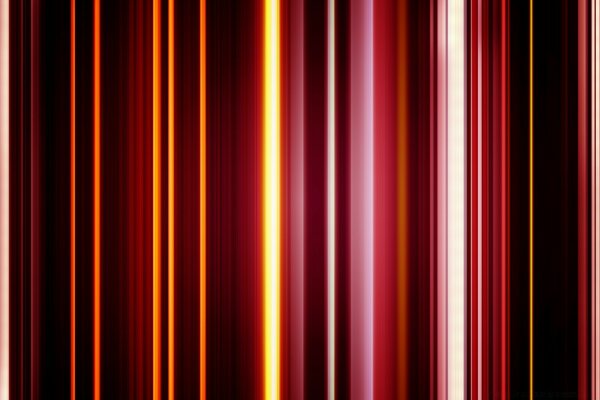 Red and white vertical lines on a black background