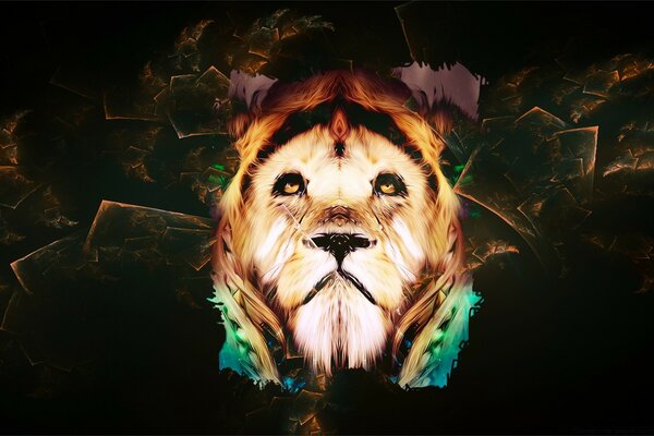 M. Lion dans un beau col