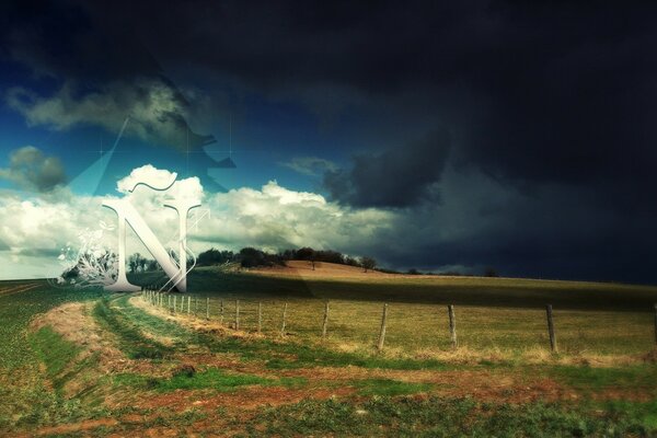 Nature dans des tons sombres pour les cartes postales