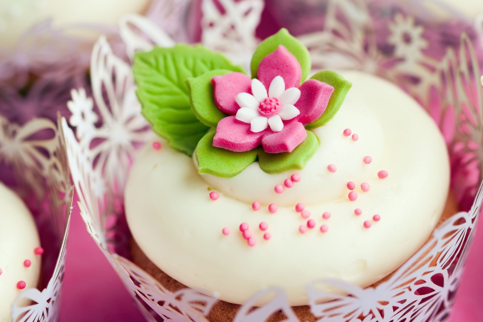 desserts flower decoration cake cream sweet sugar desktop