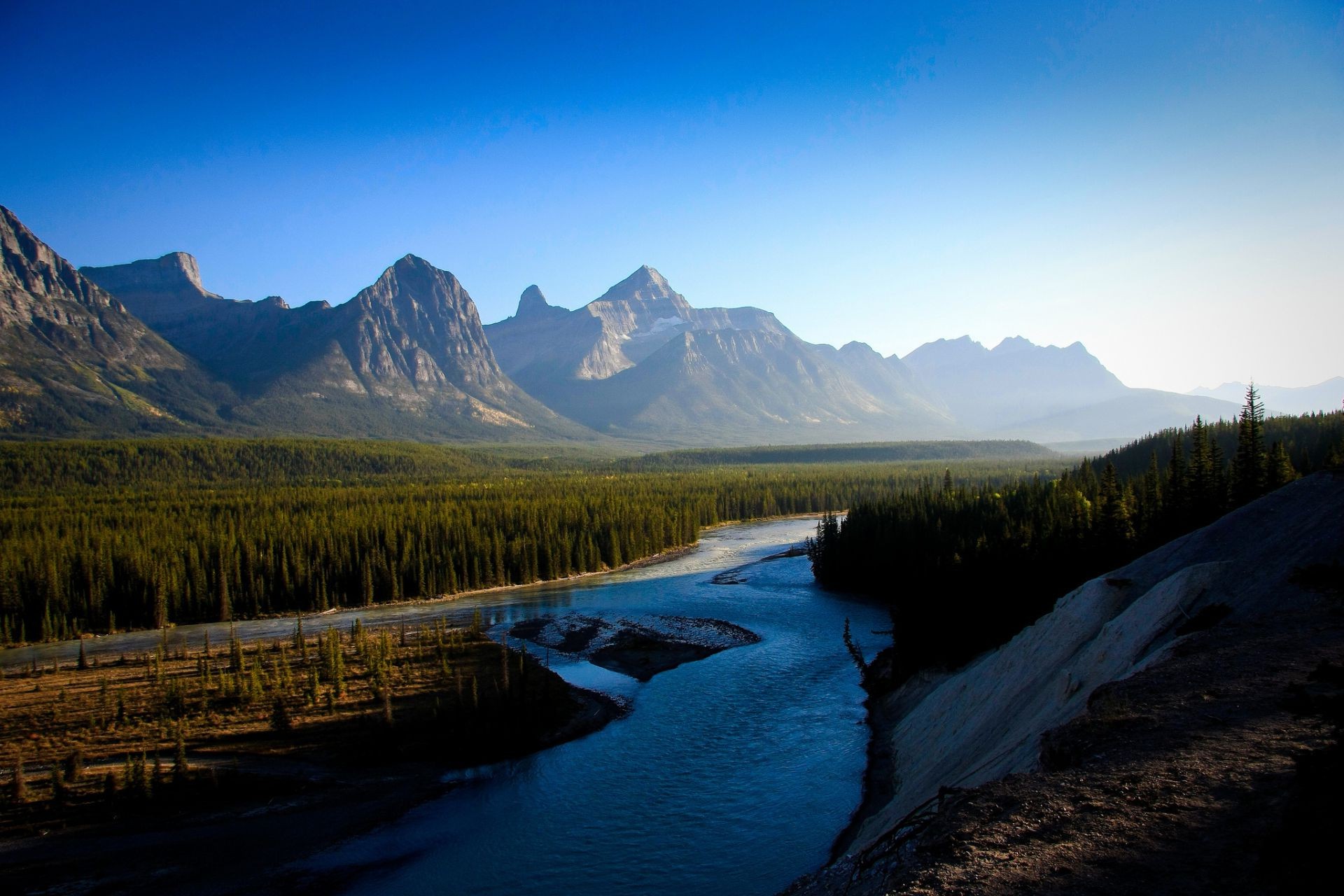 rivers ponds and streams snow mountain water travel lake landscape dawn outdoors reflection sky nature sunset wood scenic valley