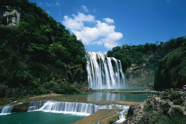 Nature waterfall beautiful landscape