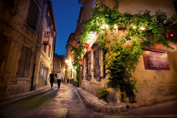 Francja noc saint remy de provence Street Francja noc