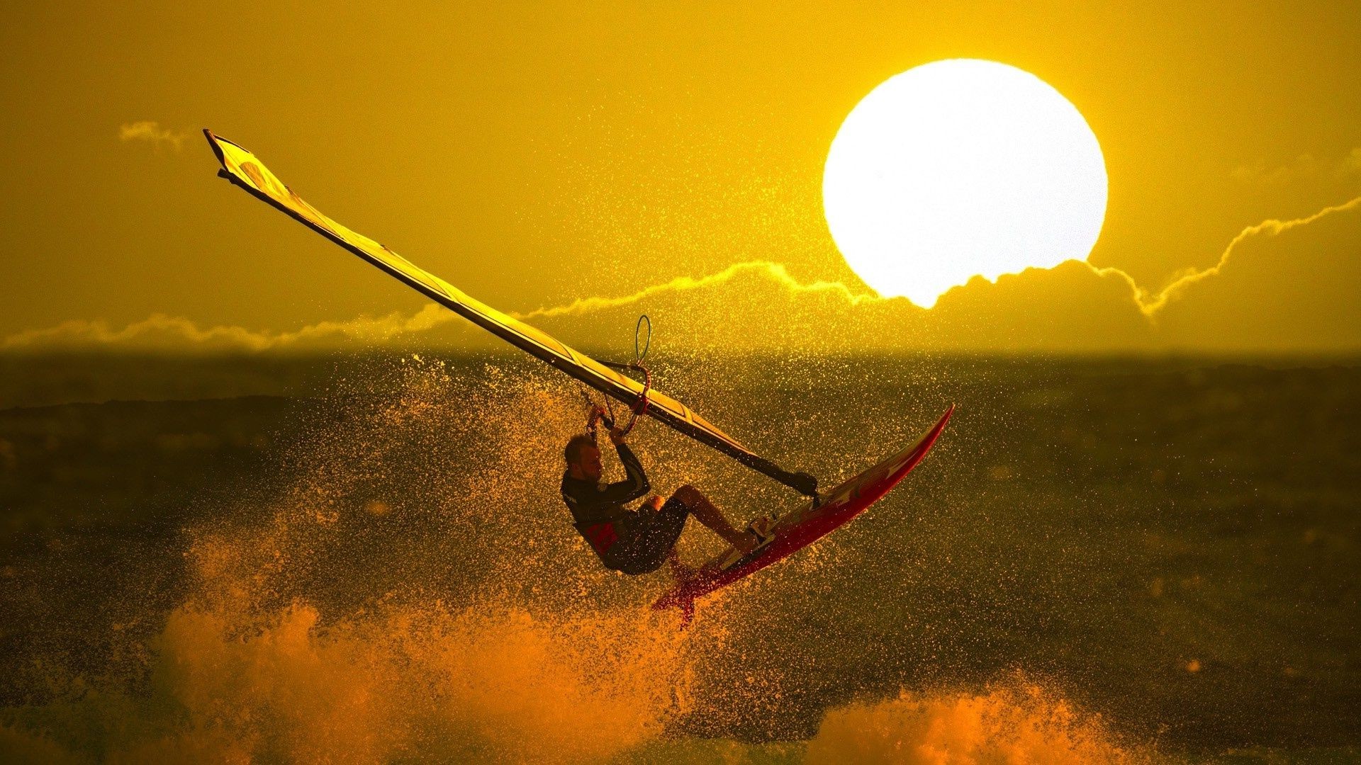 surf coucher de soleil soleil ciel aube plage océan silhouette mer eau