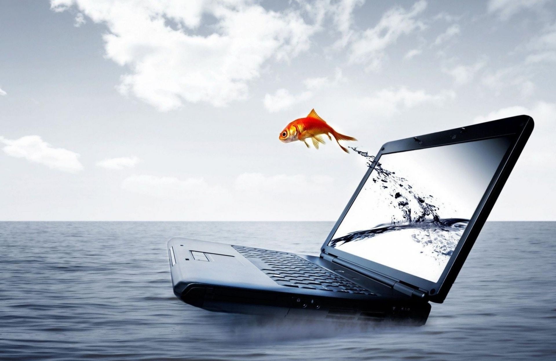 computadores pessoais água mar oceano céu viagens tecnologia carro mares