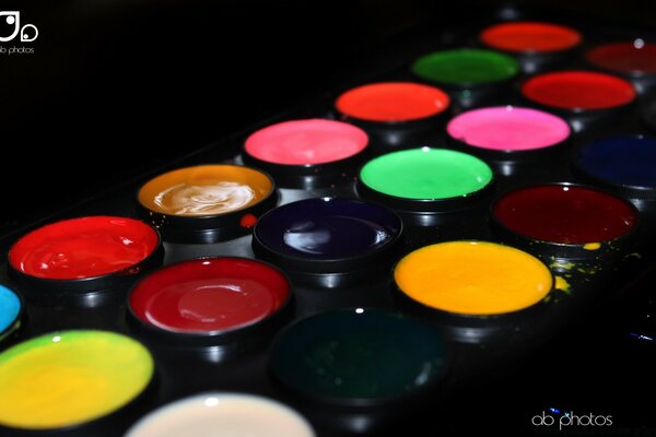 Bright colors on a black background