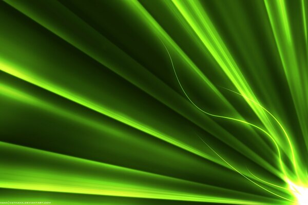 Líneas abstractas de color verde