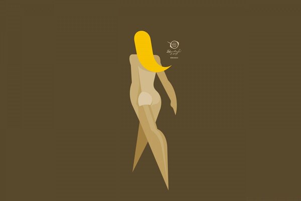 Ragazza nuda va in lontananza