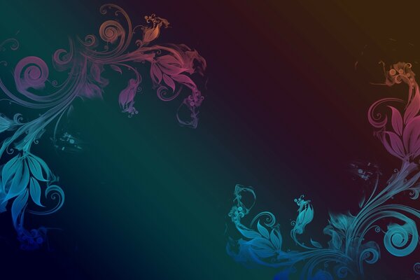 Designer vector graphics on a dark background