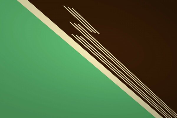 Diagonal lines on a green and black background