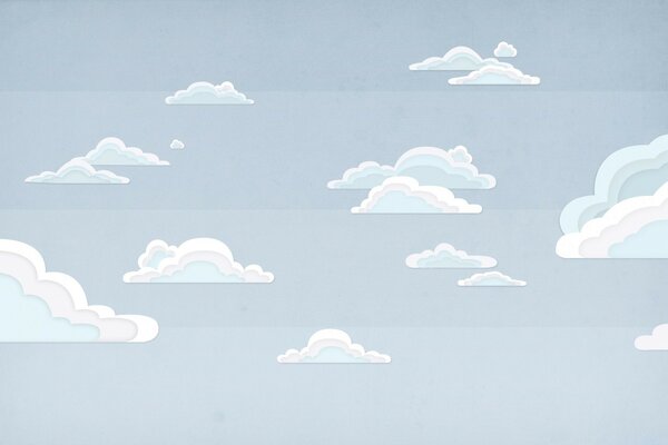 Dessin graphique des nuages dans le ciel