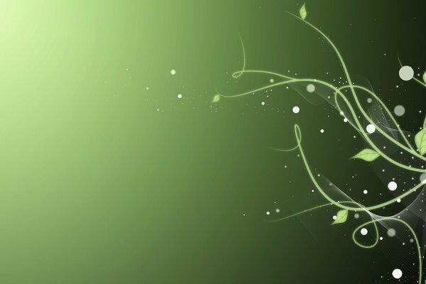 Vector graphics on a green background