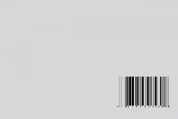 Schwarzer Barcode auf weißem Hintergrund