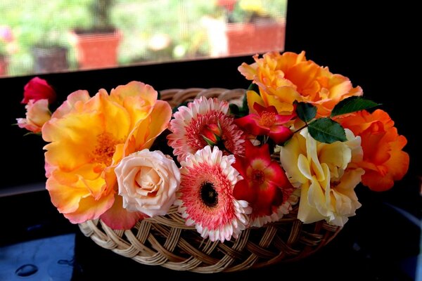 Décoration florale sur la table