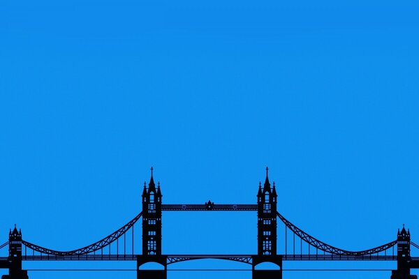 Bridge forces on a blue background