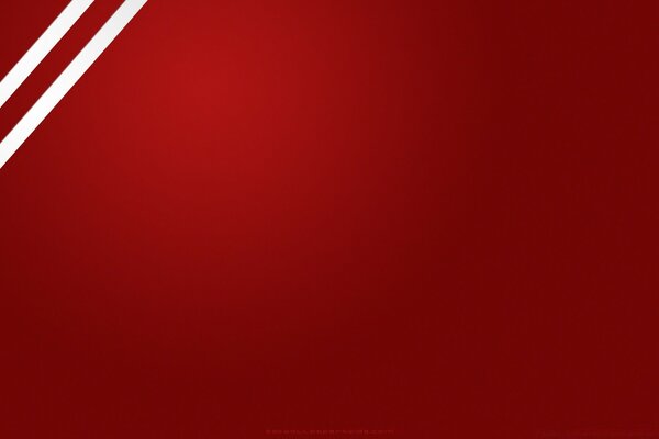 Red wallpaper with two white stripes