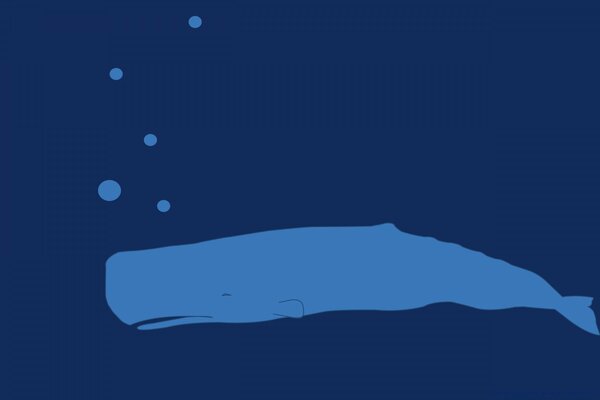 Vector image of a sleeping whale