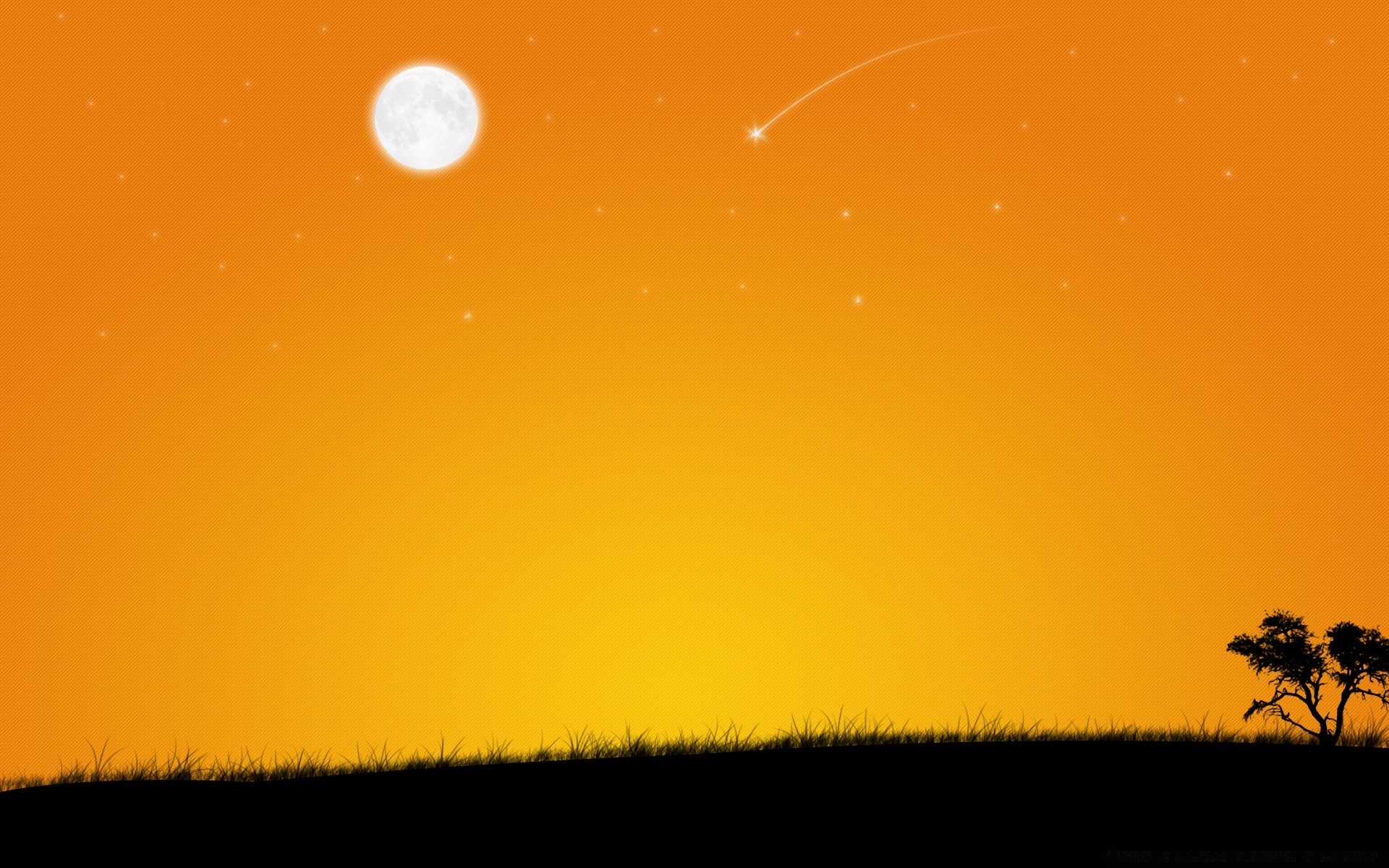 vector art sun sunset dawn landscape sky silhouette nature tree light evening moon dusk color desktop fair weather field