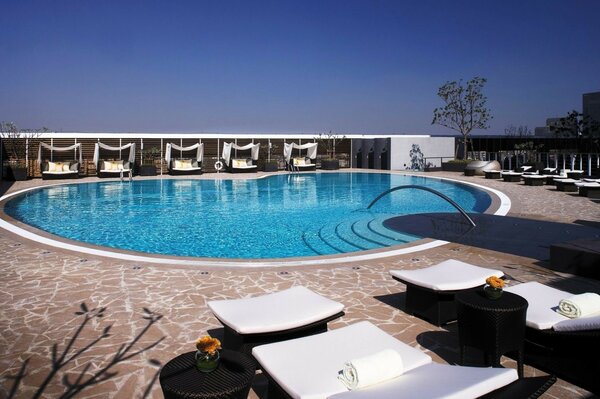 Stay in a hotel with a beautiful swimming pool