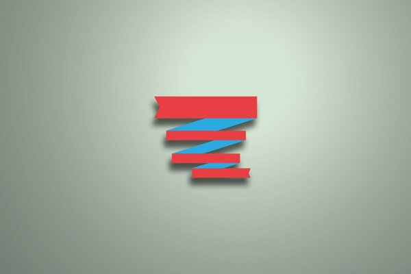 Vector lines of red color with transitions to blue on a swamp background