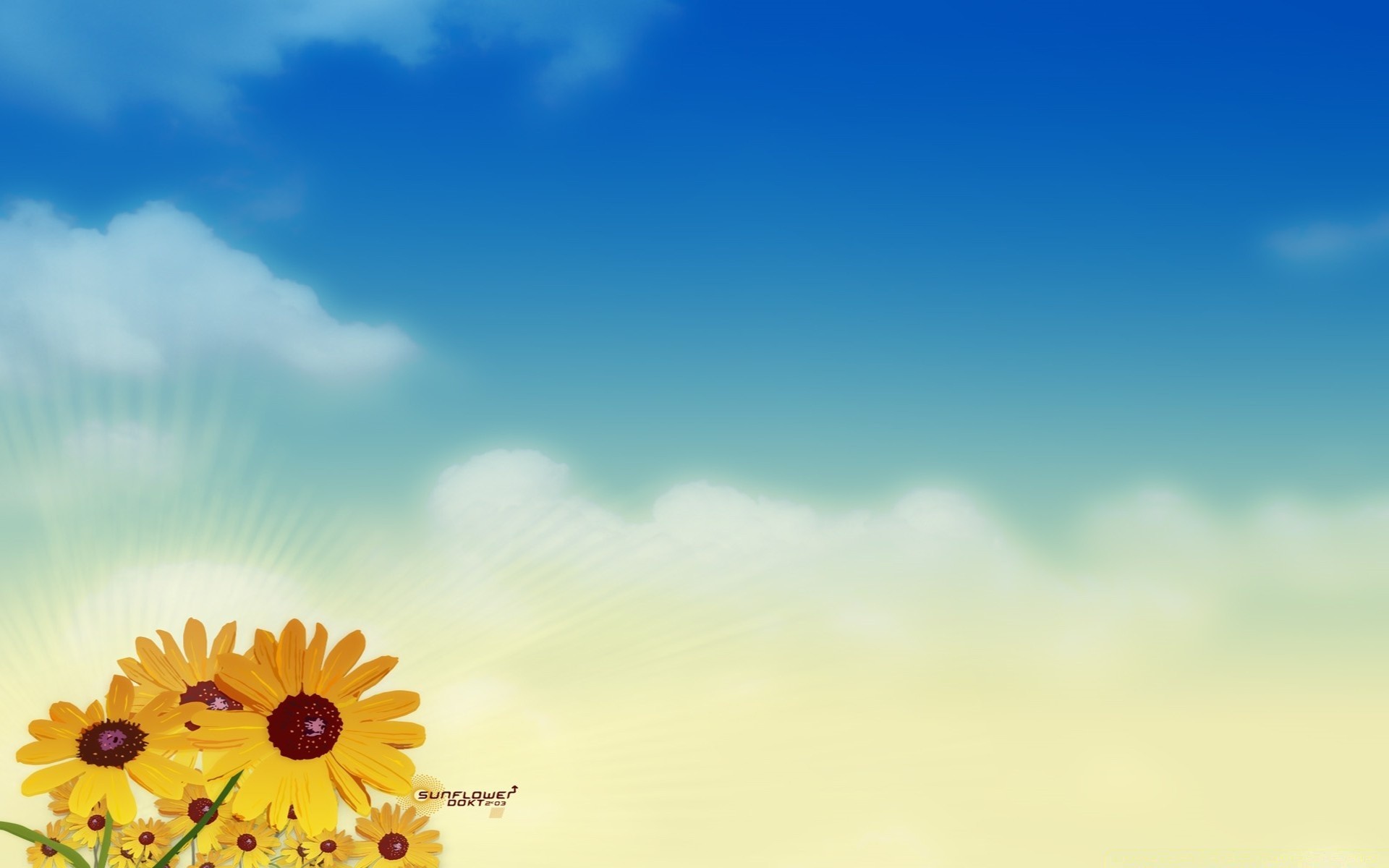 vector art nature sun sky fair weather summer outdoors bright blue sky space light