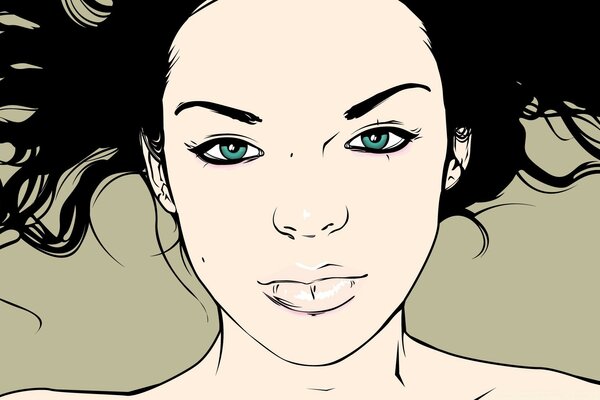 Vector graphics of a woman s face