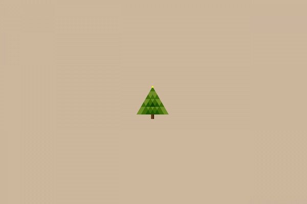 Dibujo esquemático minimalista del árbol de Navidad