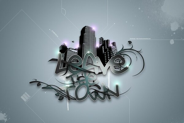 Vector graphics with a modern city