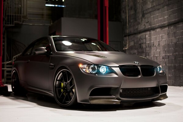 BMW grey sports car