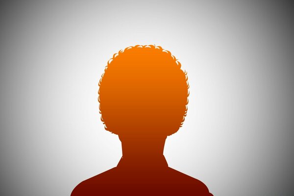 Vector graphics silhouette of a man