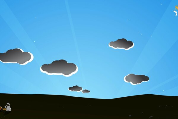 Vector image of the sky for desktop