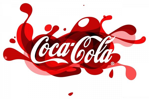 Logotipi Coca-Cola incomum em um fundo branco