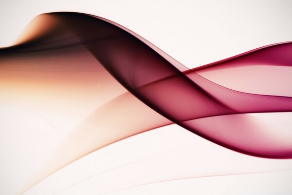 Combination of red and white curved lines