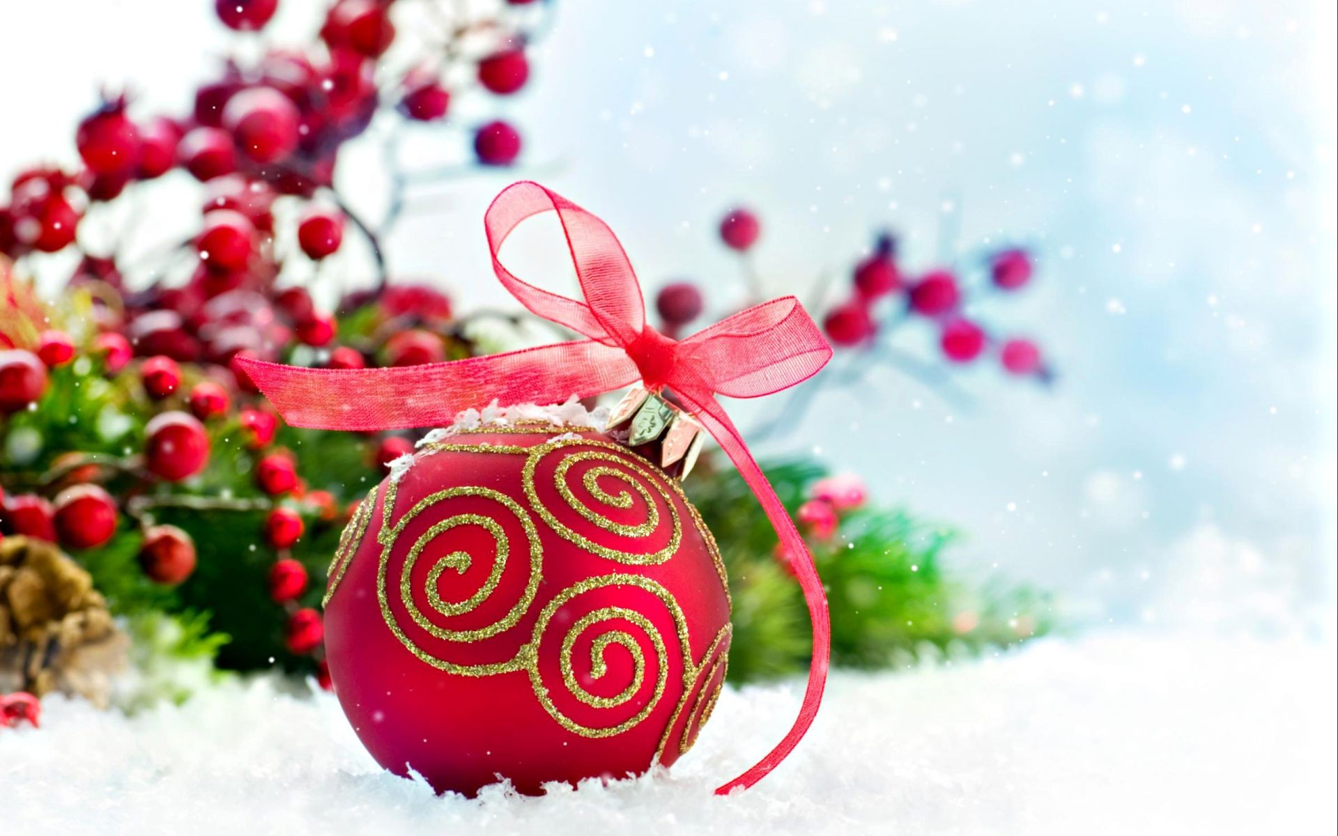 new year christmas winter decoration celebration shining thread season ball bright desktop