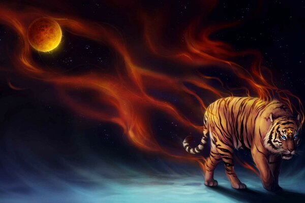 Art Tiger Planet Feuer sanguisgelidus