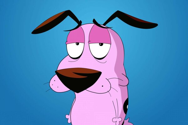 Funny illustration from the cartoon Courage - a cowardly dog