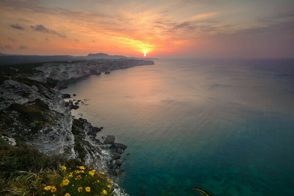 Summer Dawn over the sea