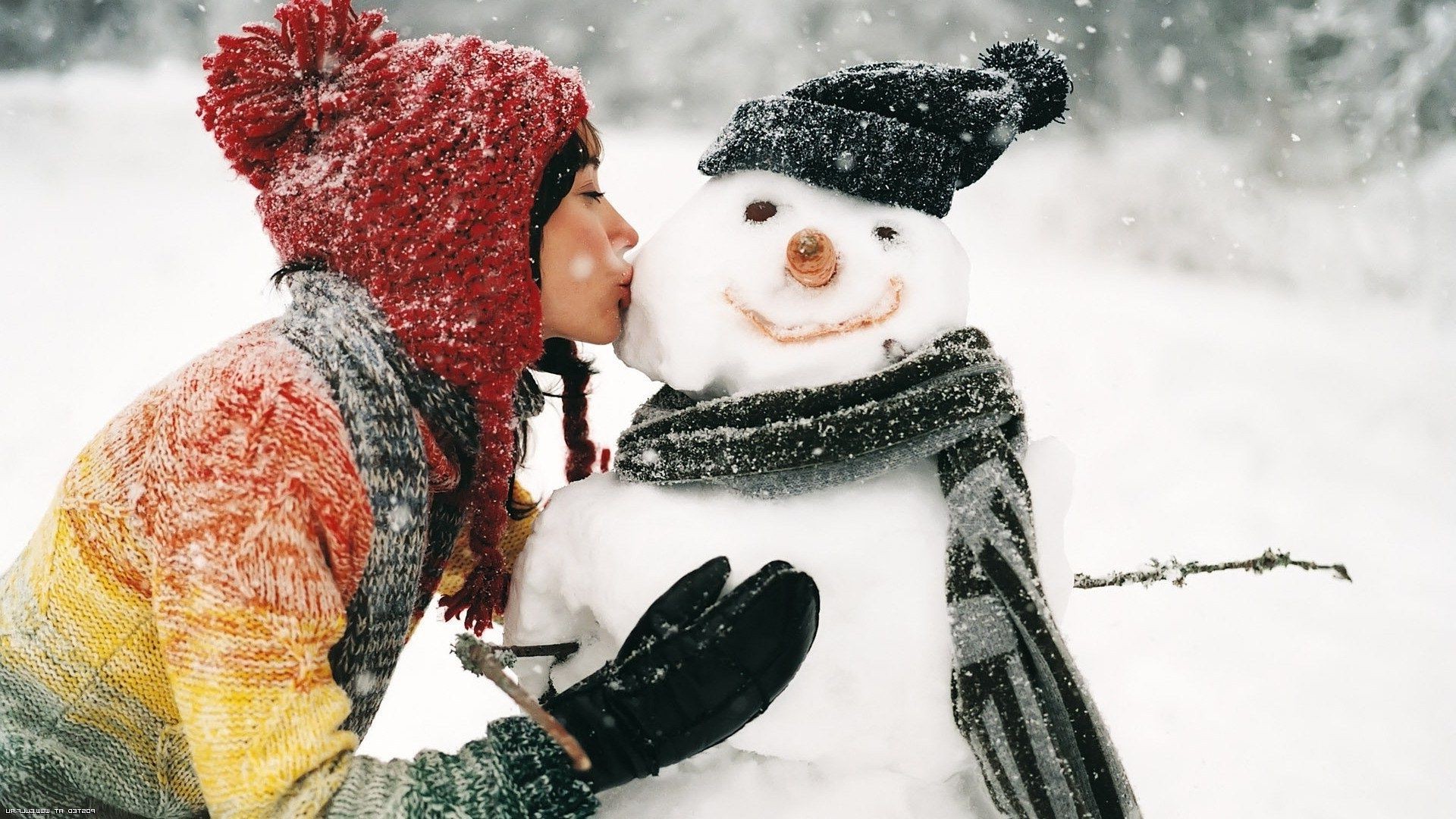 winter schnee kälte weihnachten schal frost kappe ein im freien tragen schneemann frau handschuhe saison