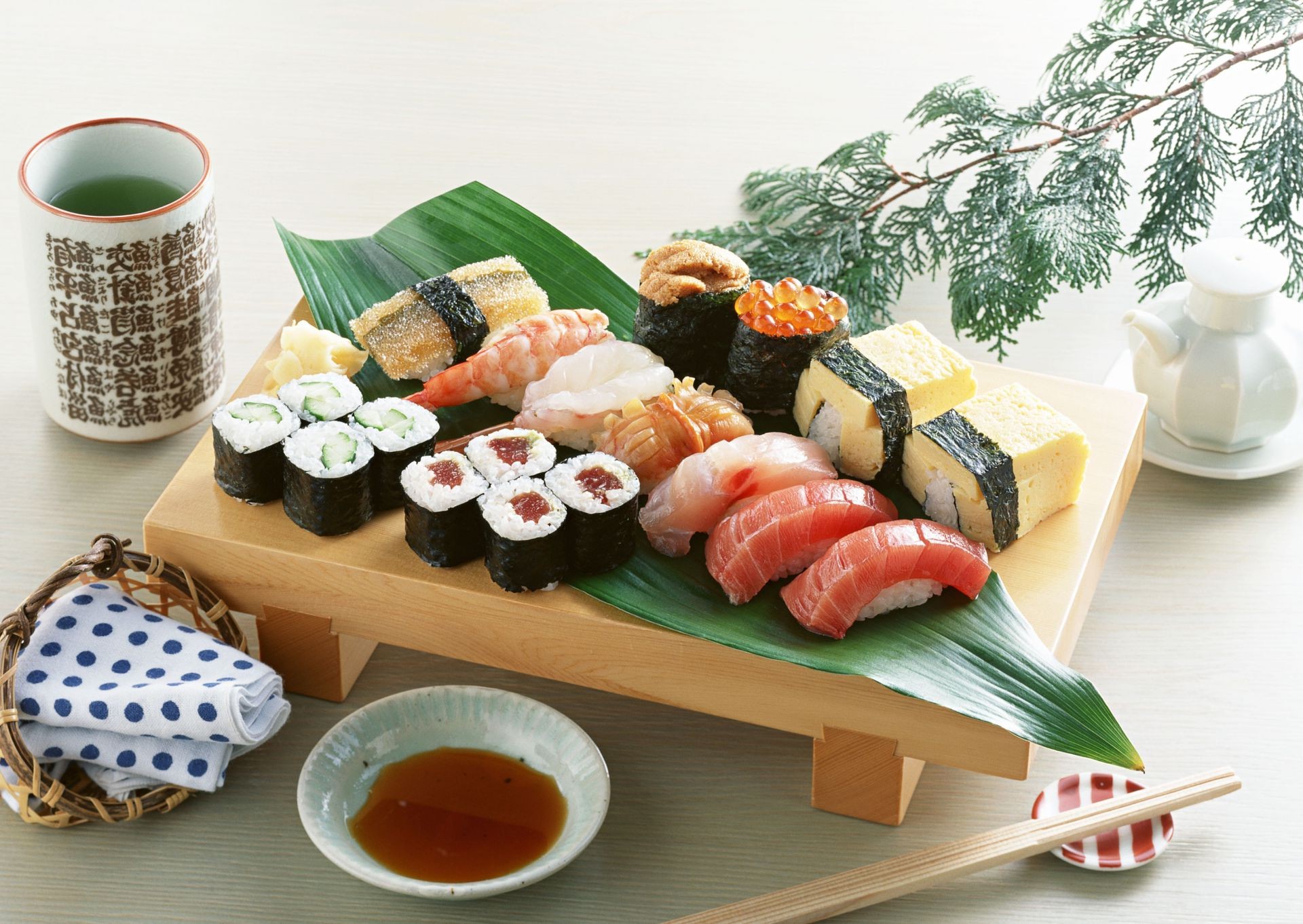 food & drink rice sushi traditional food seaweed plate roll table meal tea culture bamboo fish seafood wasabi cuisine desktop ginger dinner