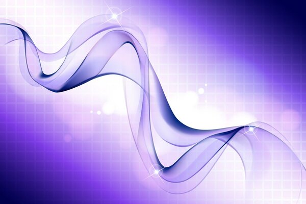 Purple ribbon on a lilac background