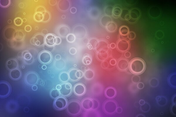 Blurred rings and colorful bright background