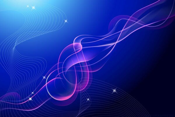 Blue background with futuristic lines