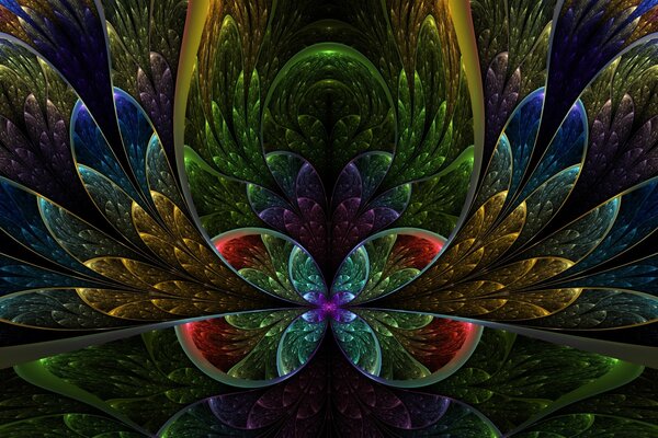 Abstraction de fleur dans des couleurs vives