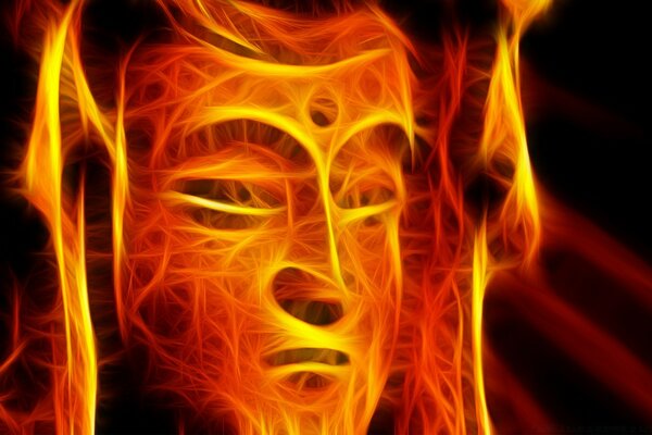 Masque en forme de flamme de Bouddha