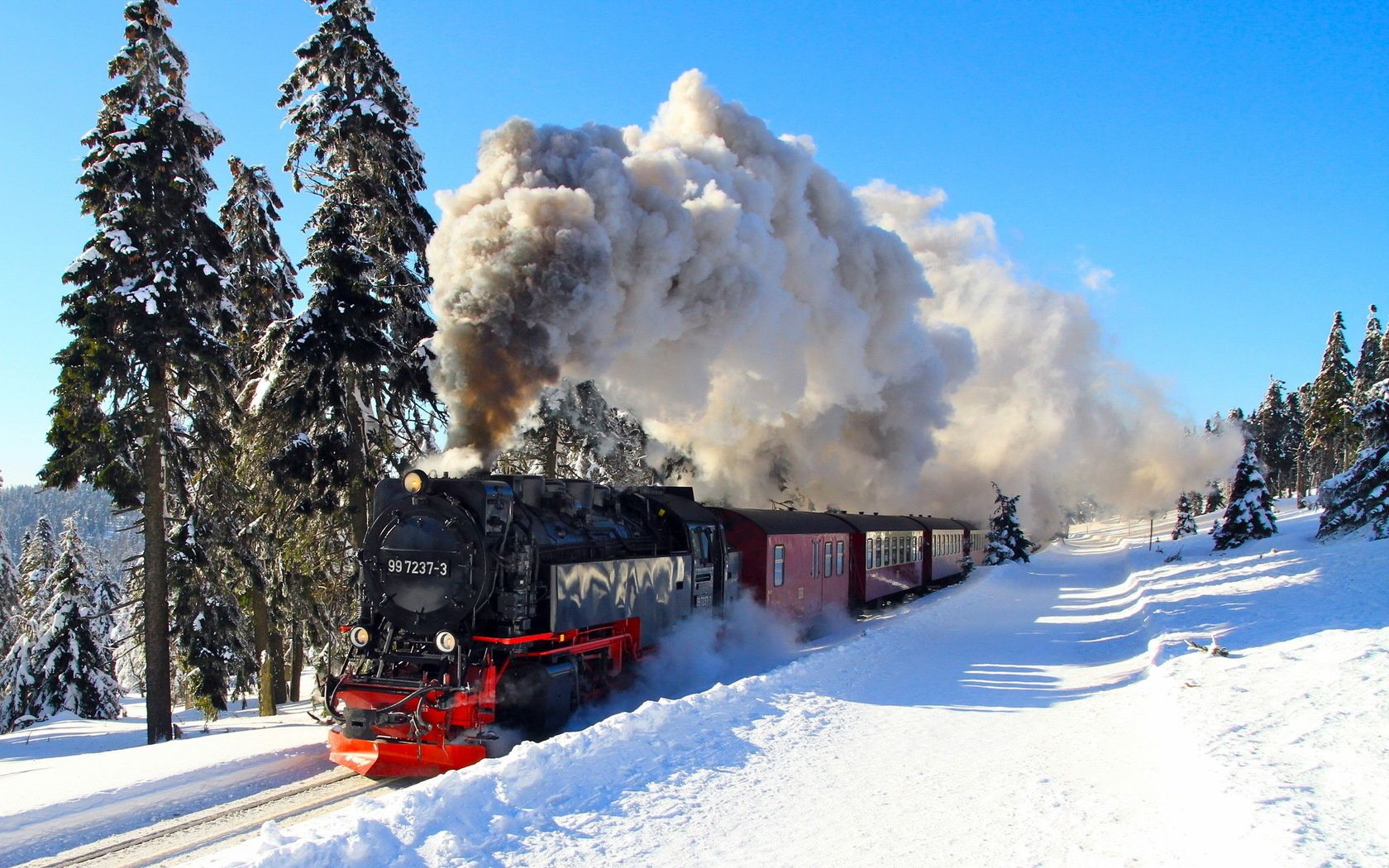 trains snow winter vehicle transportation system cold ice track