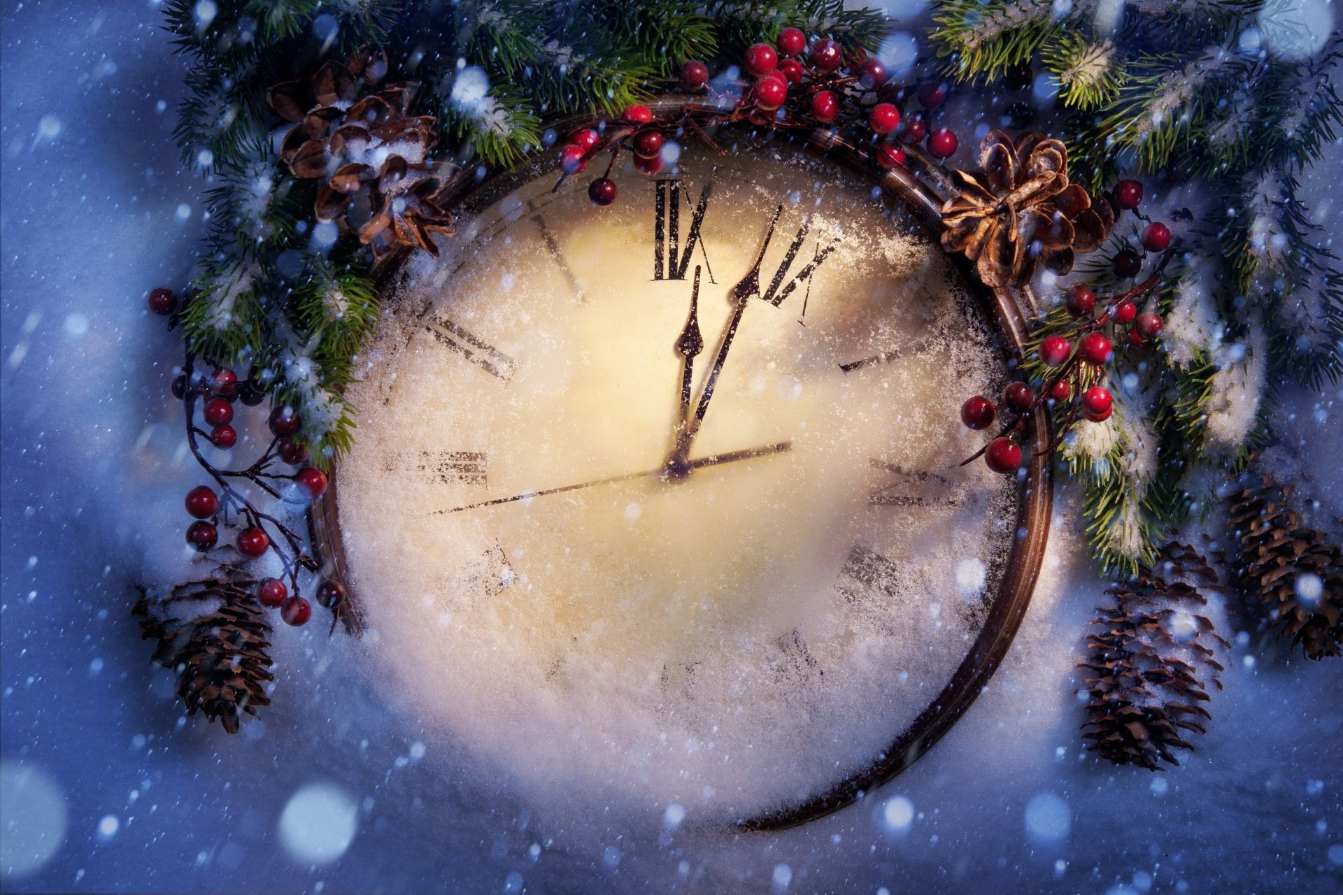 año nuevo invierno navidad nieve bola desenfoque vacaciones árbol decoración