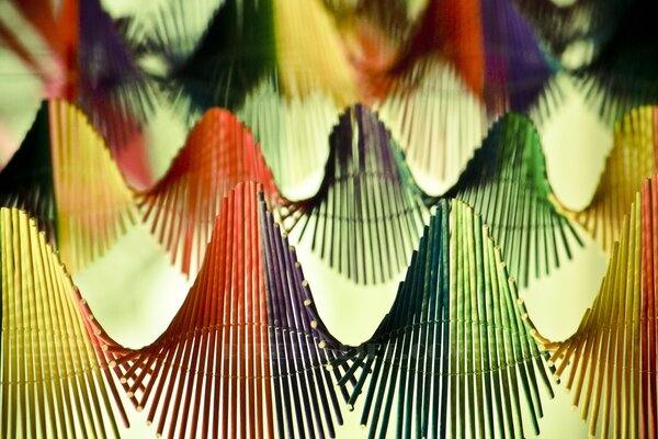 Multicolored abstract thread patterns