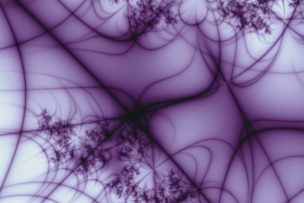 Purple patterns in the form of rounded lines